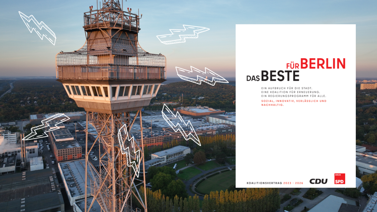 Berliner Funkturm und der Koalitionsvertrag der CDU und SPD Berliner Funkturm und der Koalitionsvertrag der CDU und SPD